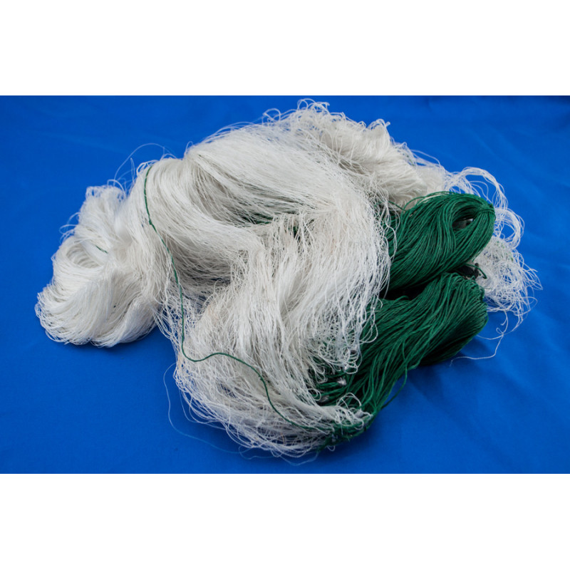 Сітка рибальська тристінна капрон (нитка) 1,6мХ30м осередки 30,35,40,45,50 свинцевий вантаж