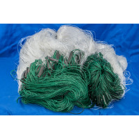 Рибальська сітка тристінна з нитки (капрон) вічко 55 вантаж вшитий довжина 80м висота 2,8