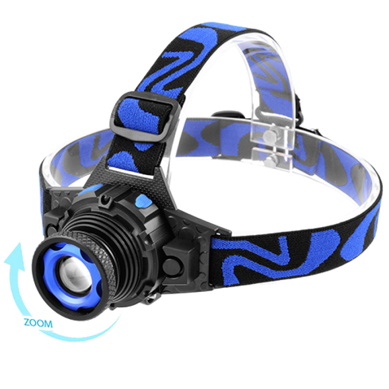 Фонарь налобный W001-XPE, встр.аккум