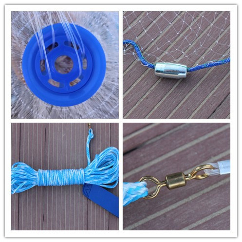 Кастингова рибальська сітка парашут Ø4М ЯЧ.12ММ з кільцем (ЛЕСКА)