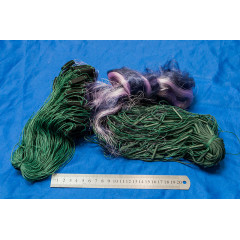 Сітка рибальська трьохстінна, вічко 80 мм, довжина 50 м, висота 1.6 м, синя