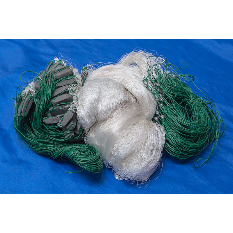 Сітка рибальська тристінна капрон (нитка) 1,6мХ30м осередки 30,35,40,45,50 свинцевий вантаж
