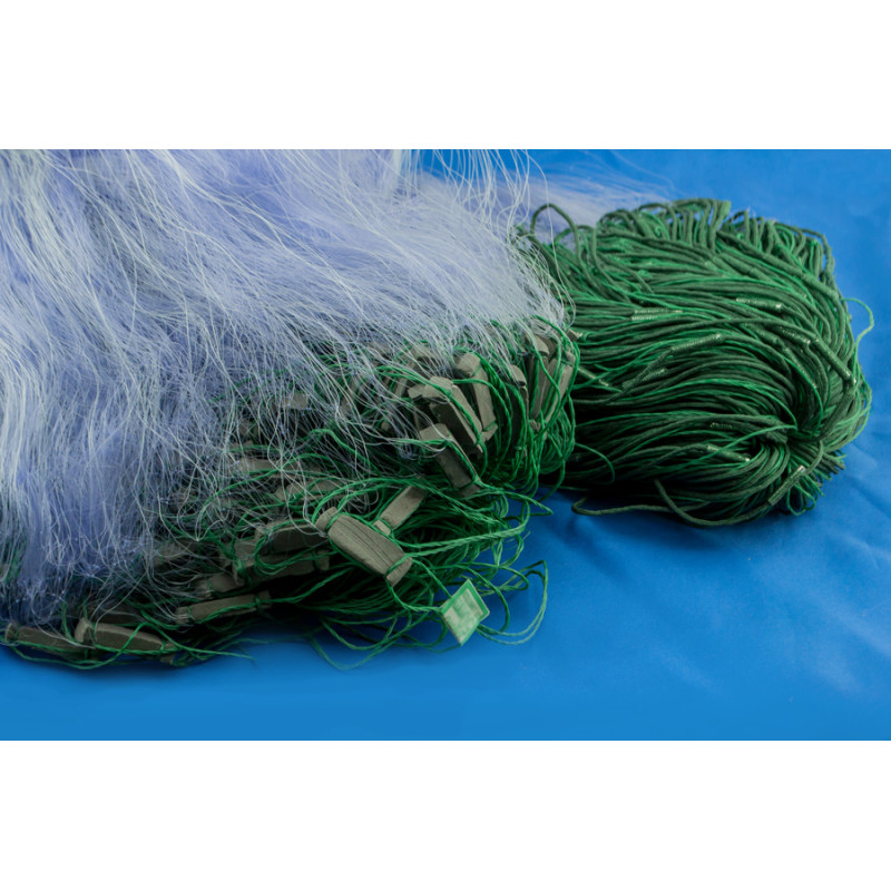 Сітка рибальська тристінна вічко 50 80Х1,7 Вшитий вантаж Джавелінка